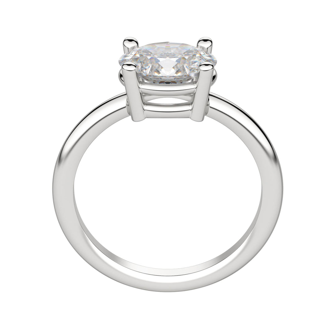 EDGY BASKET CLASSIC OVAL CUT MOISSANITE ENGAGEMENT RING