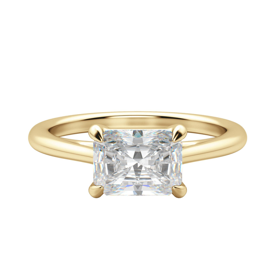 EDGY CLASSIC EMERALD CUT MOISSANITE ENGAGEMENT RING