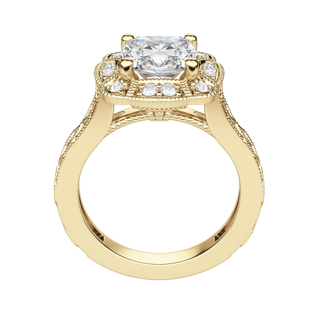 ELMS CUSHION CUT MOISSANITE ENGAGEMENT RING