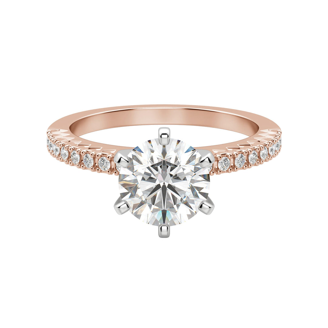 FATE ROUND CUT MOISSANITE ENGAGEMENT RING