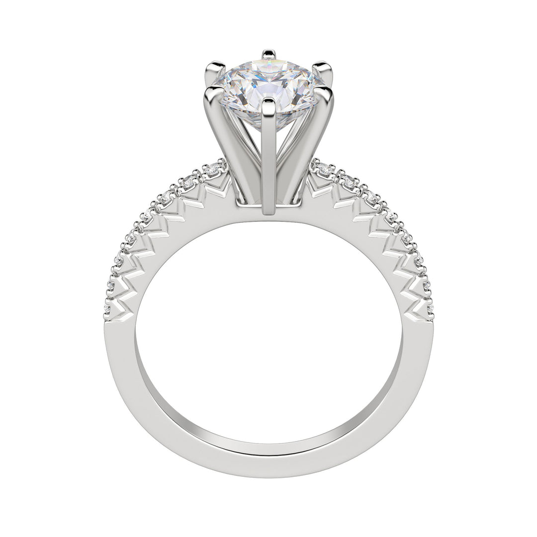 FATE ROUND CUT MOISSANITE ENGAGEMENT RING