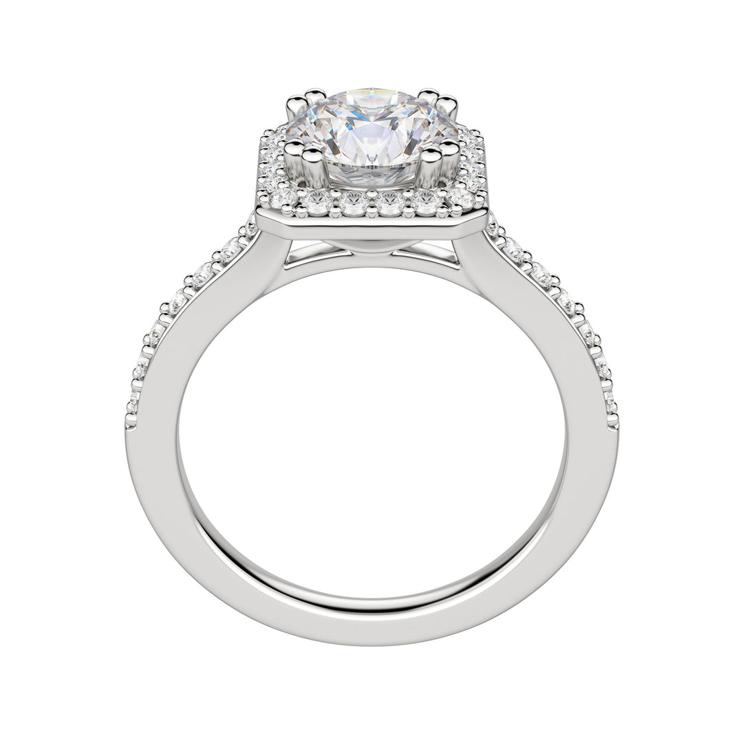 FAYE ROUND CUT MOISSANITE ENGAGEMENT RING