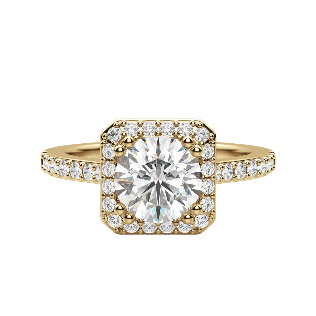 FAYE ROUND CUT MOISSANITE ENGAGEMENT RING