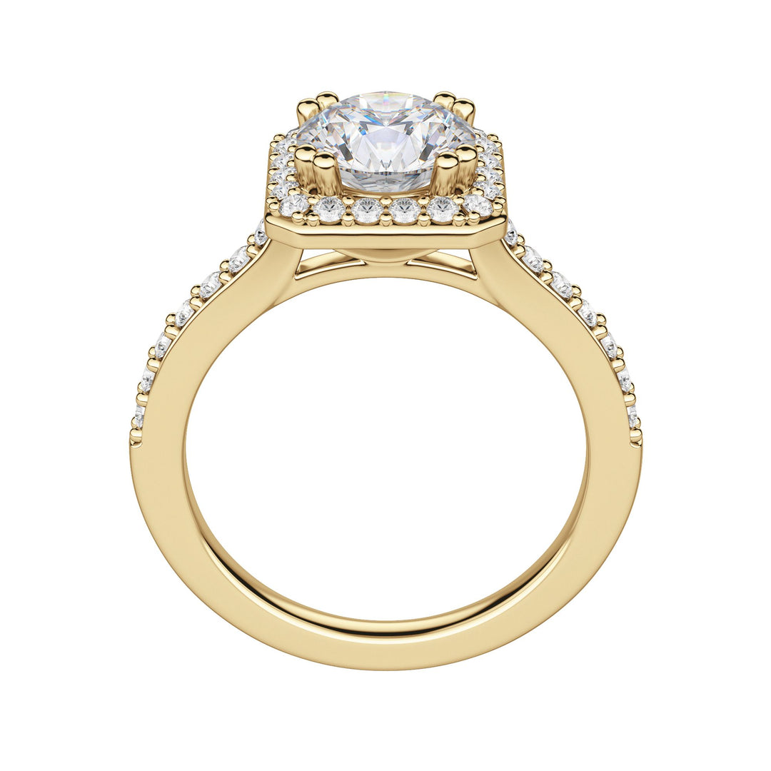 FAYE ROUND CUT MOISSANITE ENGAGEMENT RING