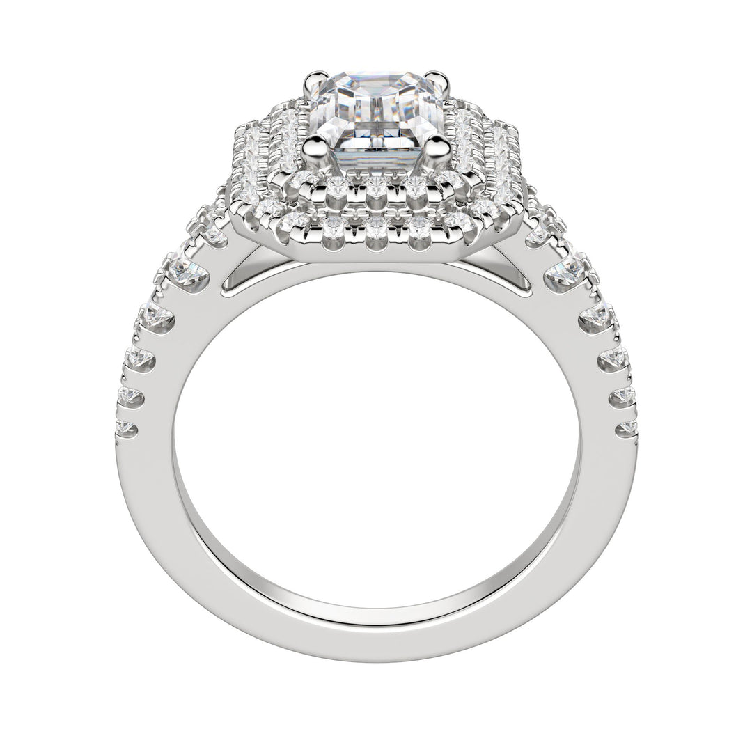 GLOW EMERALD CUT MOISSANITE ENGAGEMENT RING