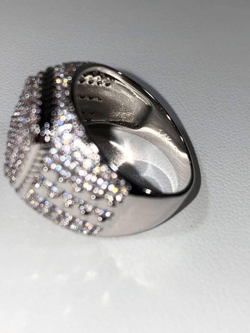 FULL ICE OUT MOISSANITE DIAMOND REAL VVS MEN’S CUSTOM HIP HOP DESIGNER BIG RING