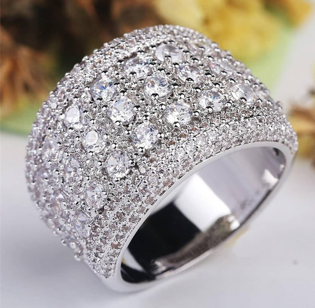 FULL ICED OUT MOISSANITE CUSTOM MEN’S SPINNING BAND PARTY RINGS,HIP HOP JEWELRY