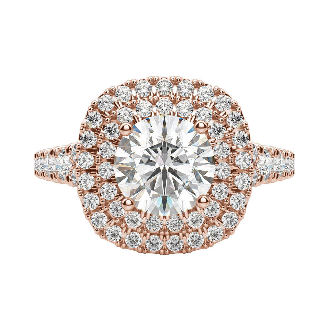 GLOW ROUND CUT MOISSANITE ENGAGEMENT RING