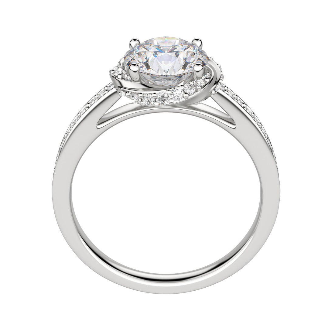 HAIL ROUND CUT MOISSANITE ENGAGEMENT RING