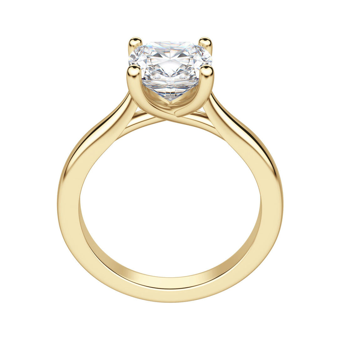 HARP CUSHION CUT MOISSANITE ENGAGEMENT RING