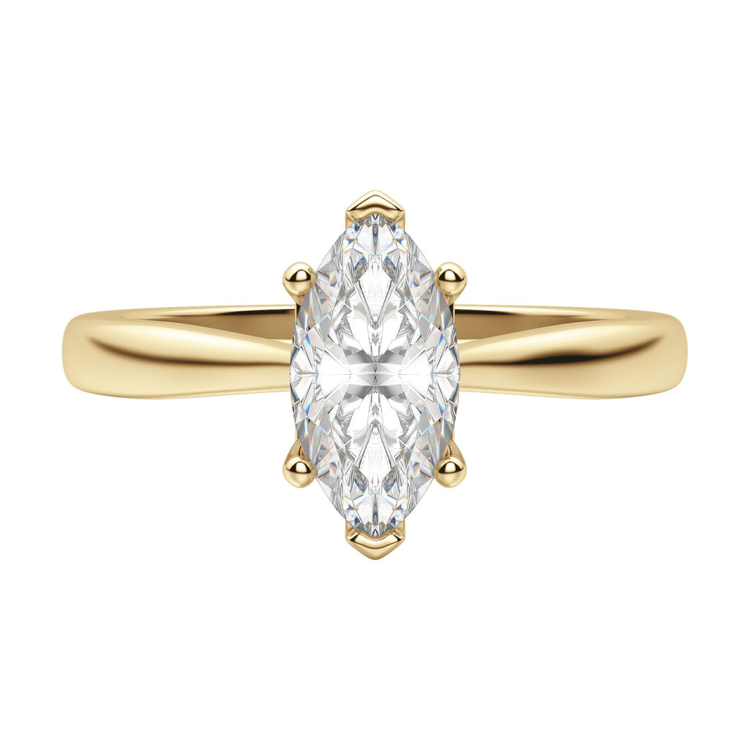 HARP MARQUISE CUT MOISSANITE ENGAGEMENT RING