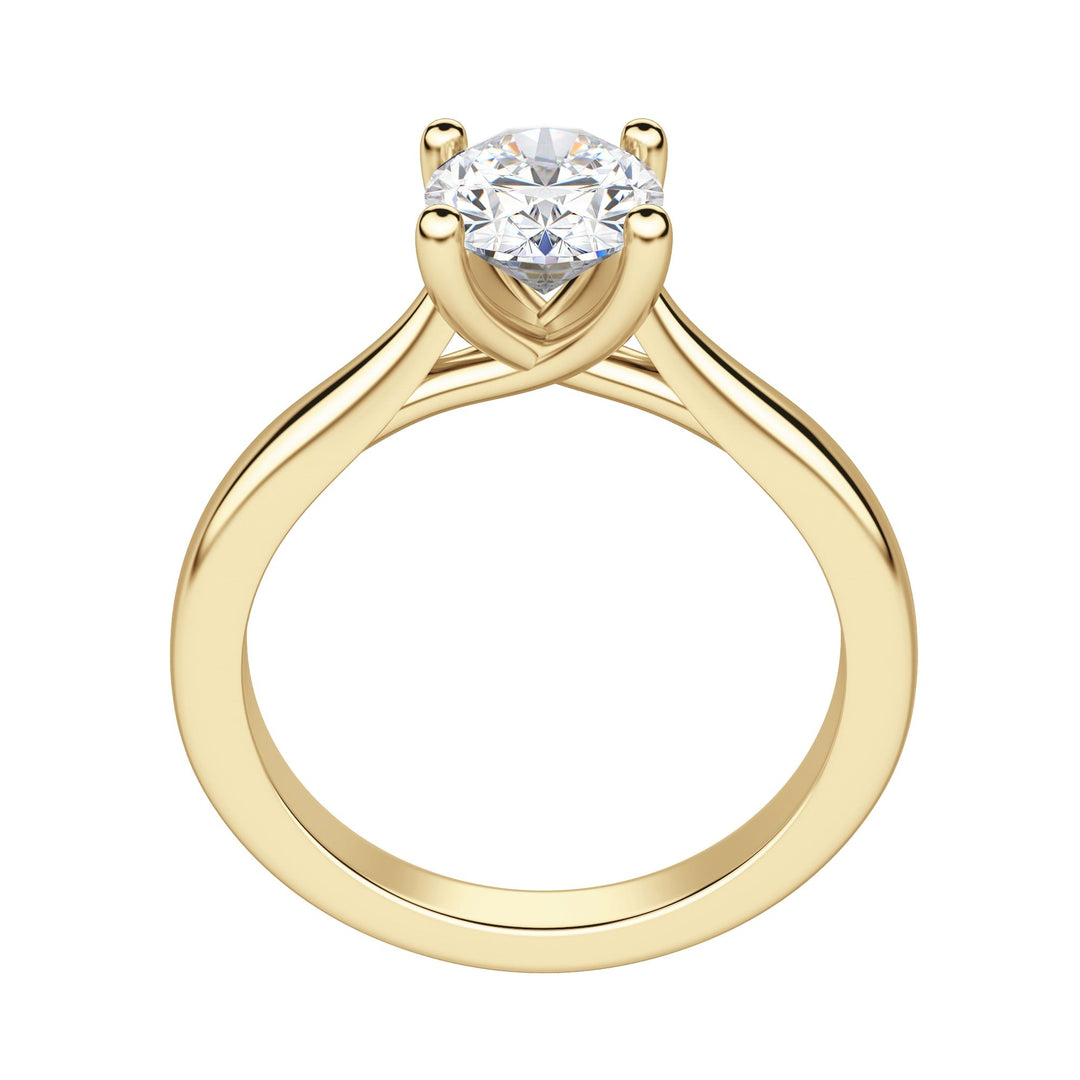 HARP OVAL CUT MOISSANITE ENGAGEMENT RING