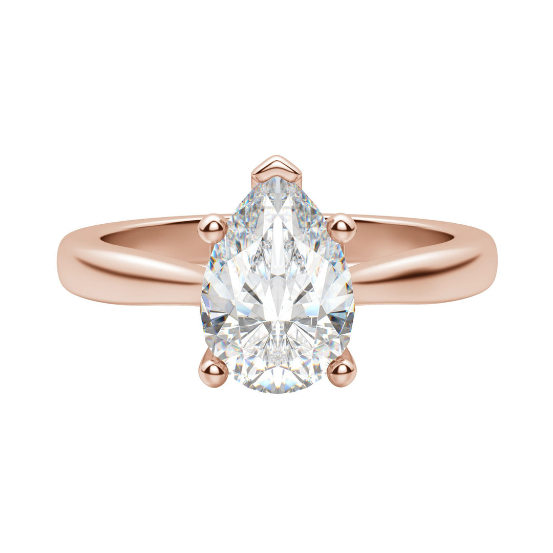 HARP PEAR CUT MOISSANITE ENGAGEMENT RING