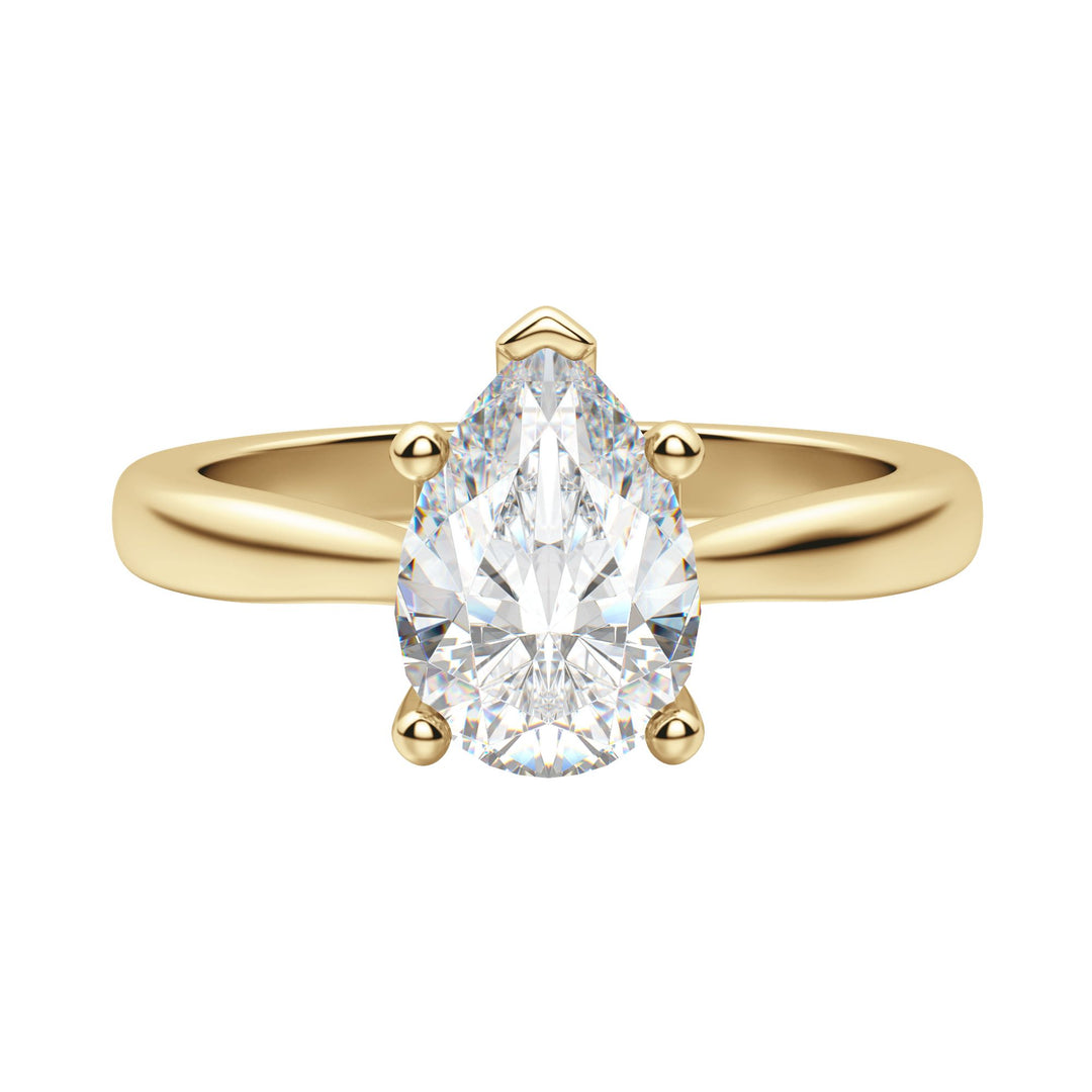 HARP PEAR CUT MOISSANITE ENGAGEMENT RING