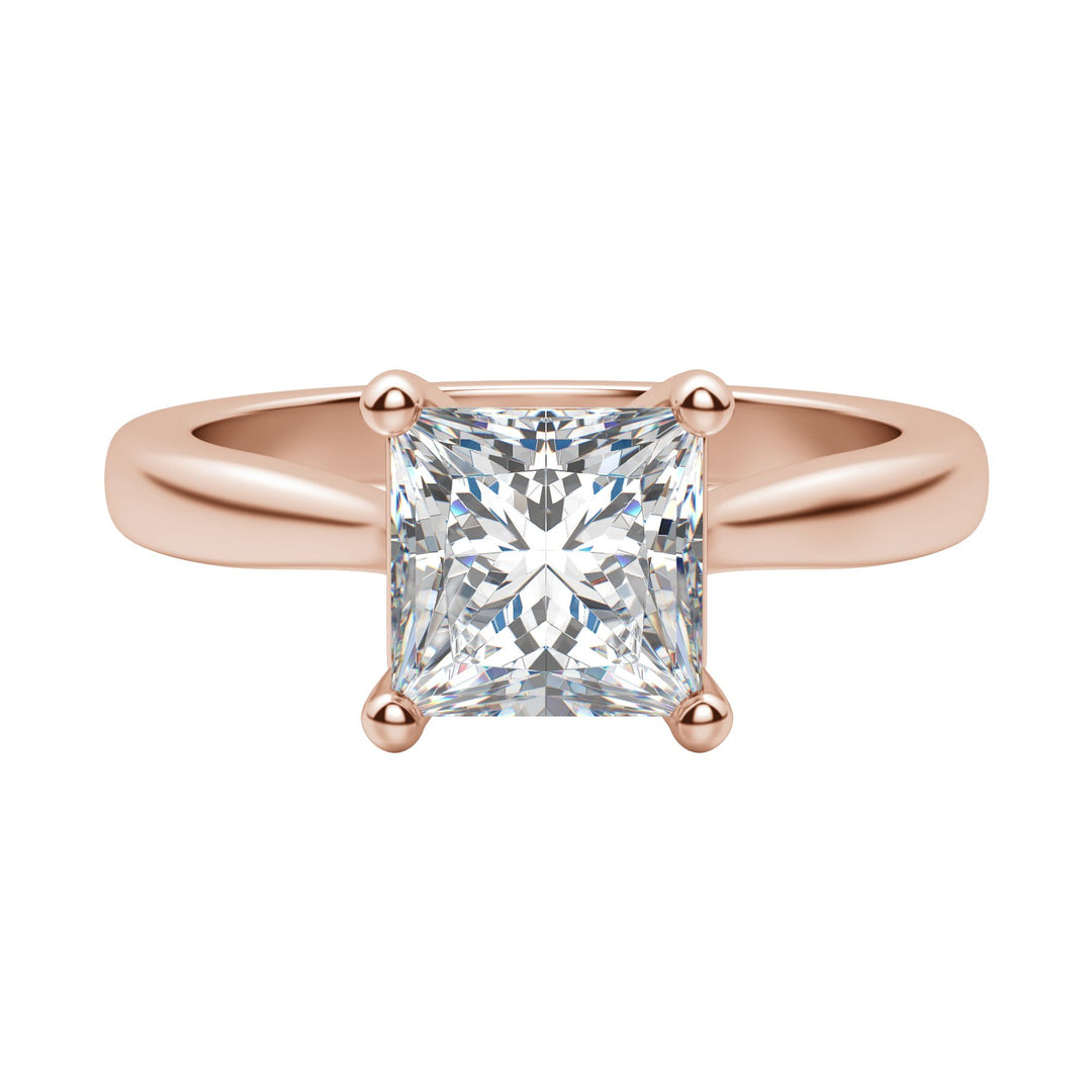 HARP PRINCESS CUT MOISSANITE ENGAGEMENT RING