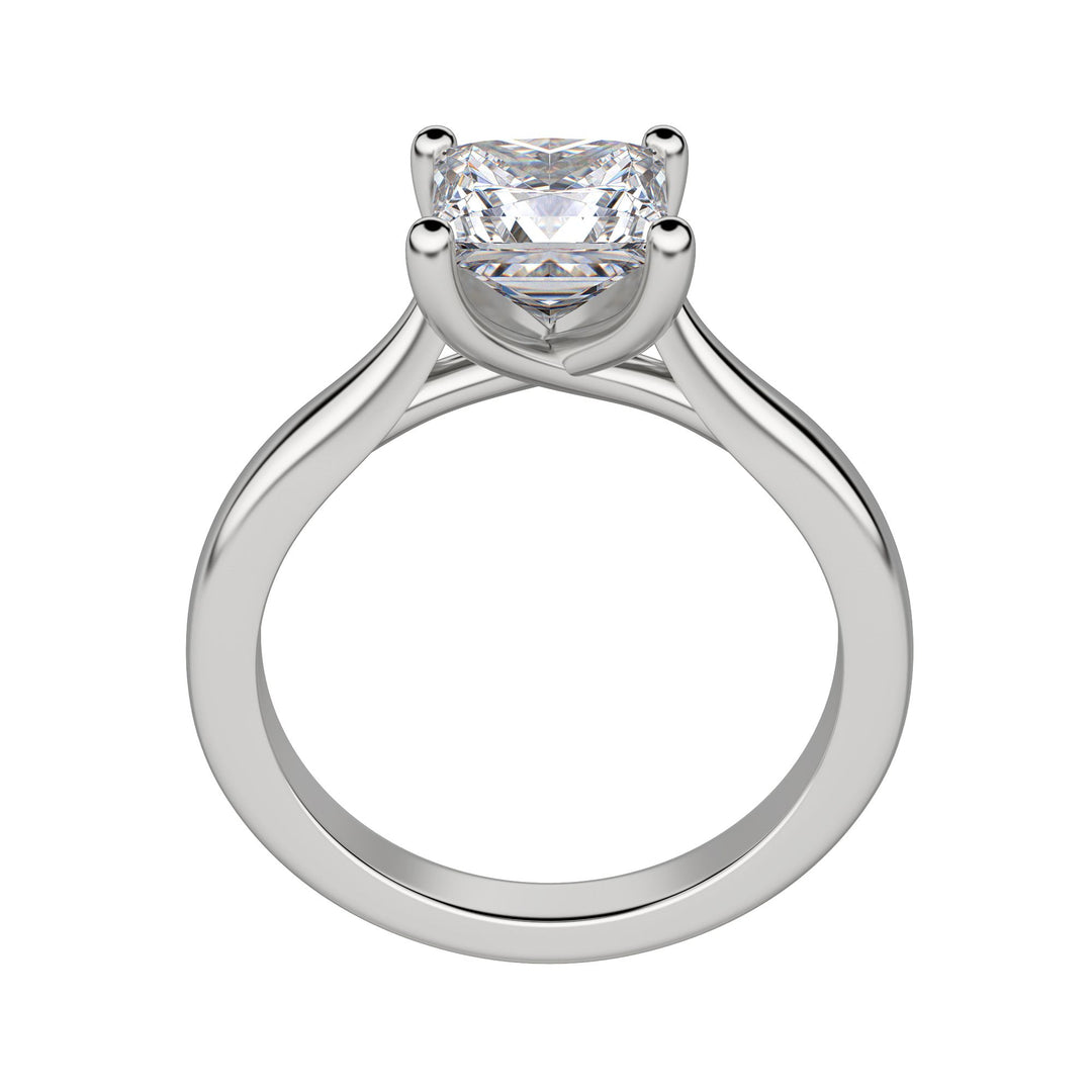 HARP PRINCESS CUT MOISSANITE ENGAGEMENT RING