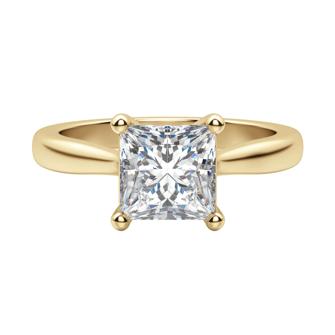 HARP PRINCESS CUT MOISSANITE ENGAGEMENT RING