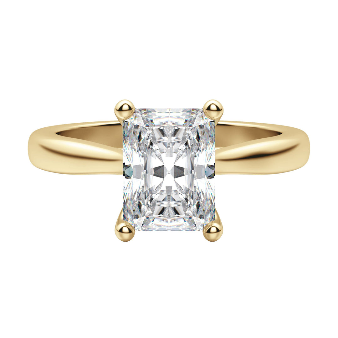 HARP RADIANT CUT MOISSANITE ENGAGEMENT RING