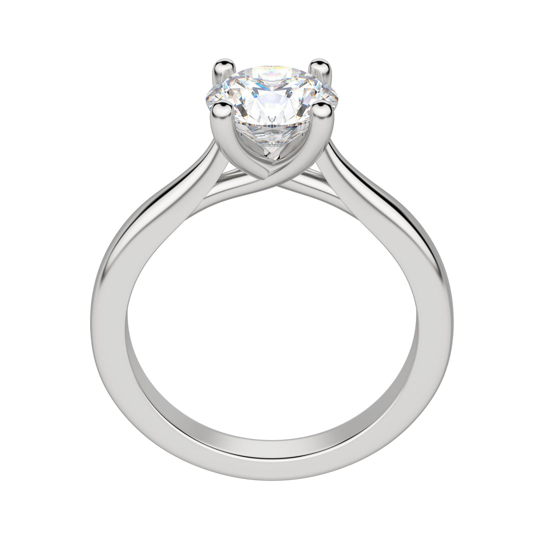 HARP ROUND CUT MOISSANITE ENGAGEMENT RING