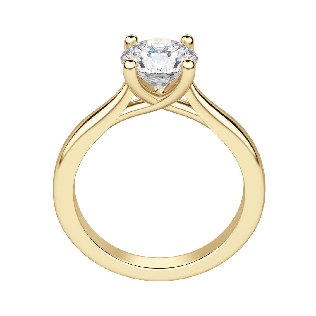 HARP ROUND CUT MOISSANITE ENGAGEMENT RING