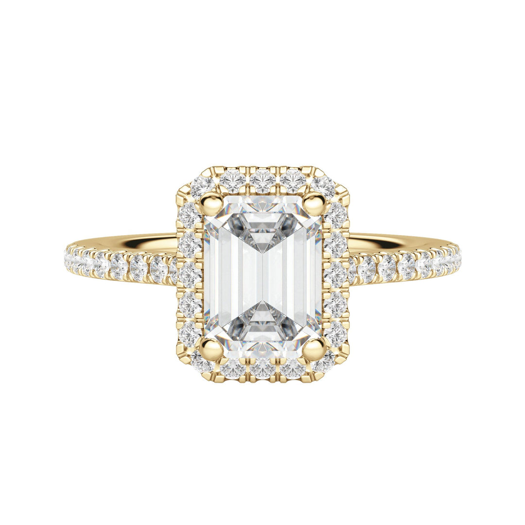 HELM EMERALD CUT MOISSANITE ENGAGEMENT RING