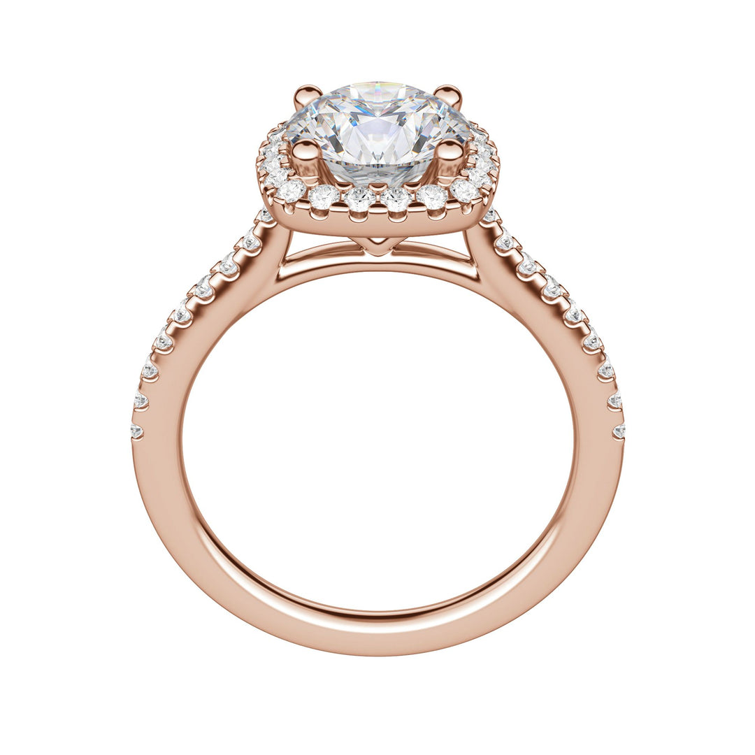 HELM ROUND CUT MOISSANITE ENGAGEMENT RING