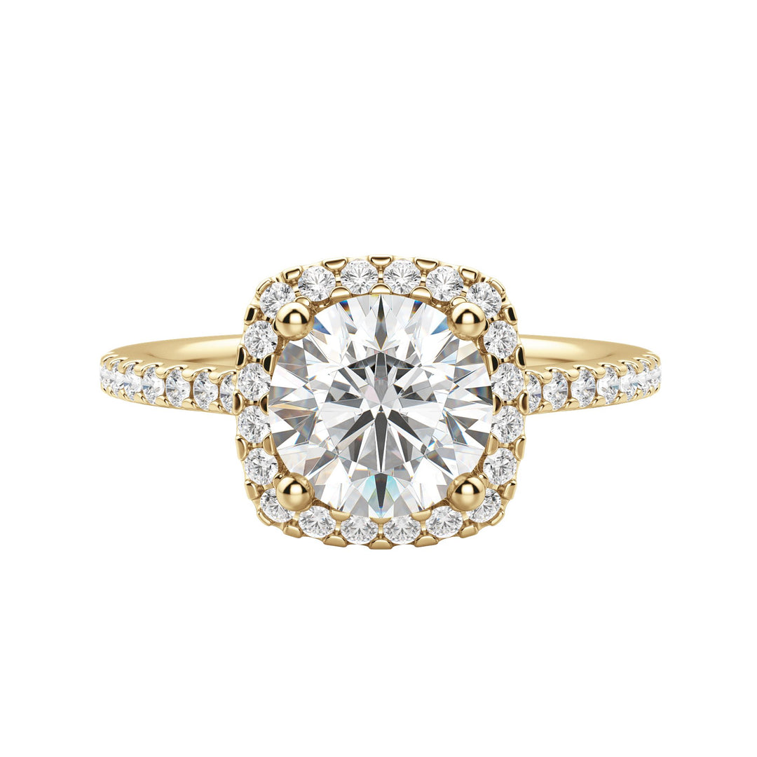 HELM ROUND CUT MOISSANITE ENGAGEMENT RING