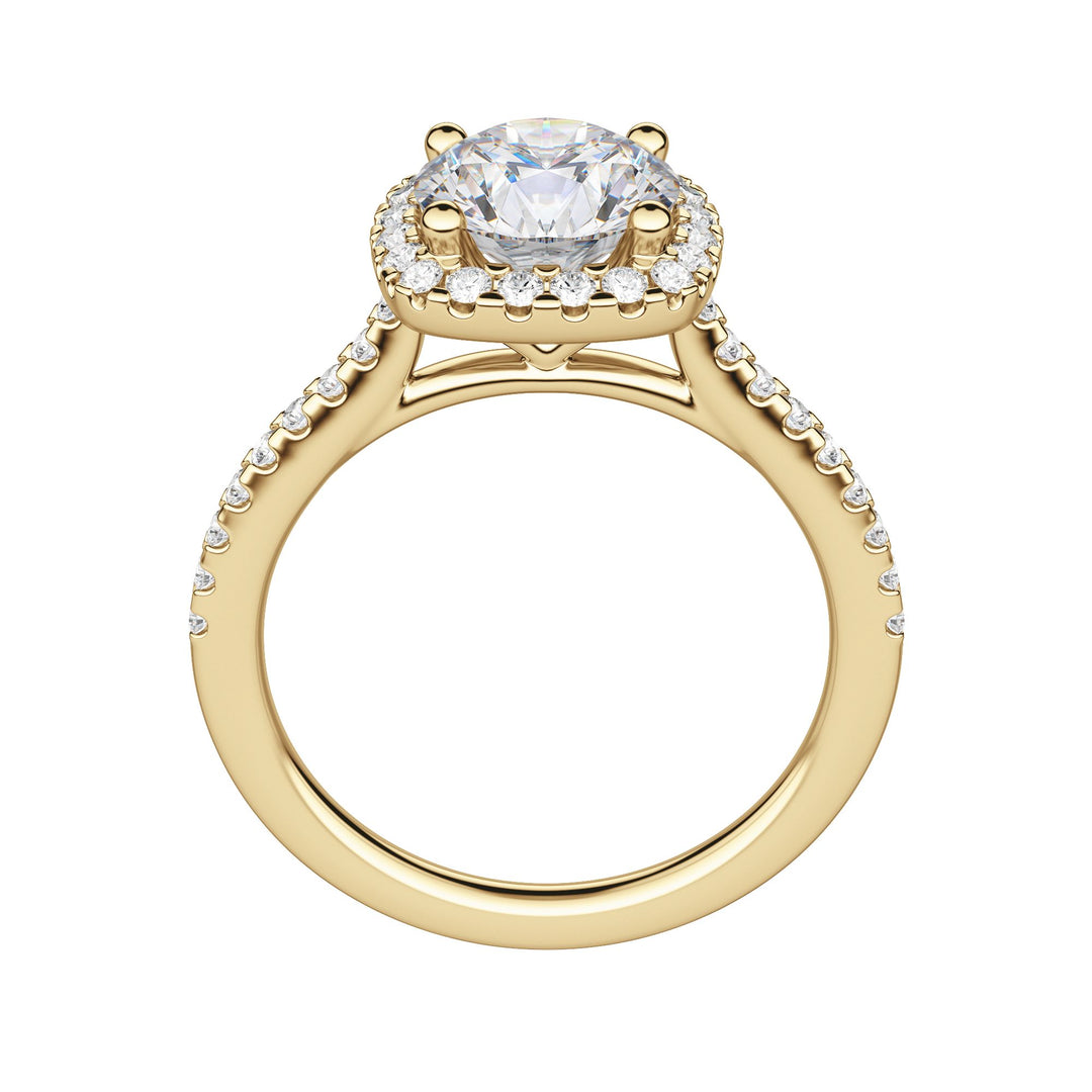 HELM ROUND CUT MOISSANITE ENGAGEMENT RING