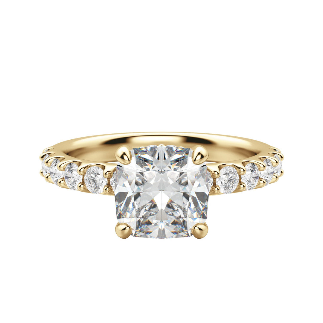 HOLM BOLD CUSHION CUT MOISSANITE ENGAGEMENT RING