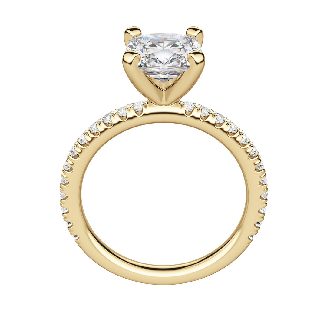 HOLM ACCENTED CUSHION CUT MOISSANITE ENGAGEMENT RING