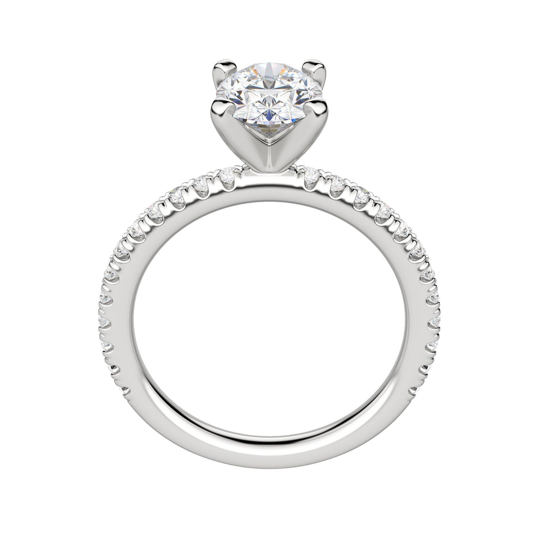 HOLM ACCENTED OVAL CUT MOISSANITE ENGAGEMENT RING