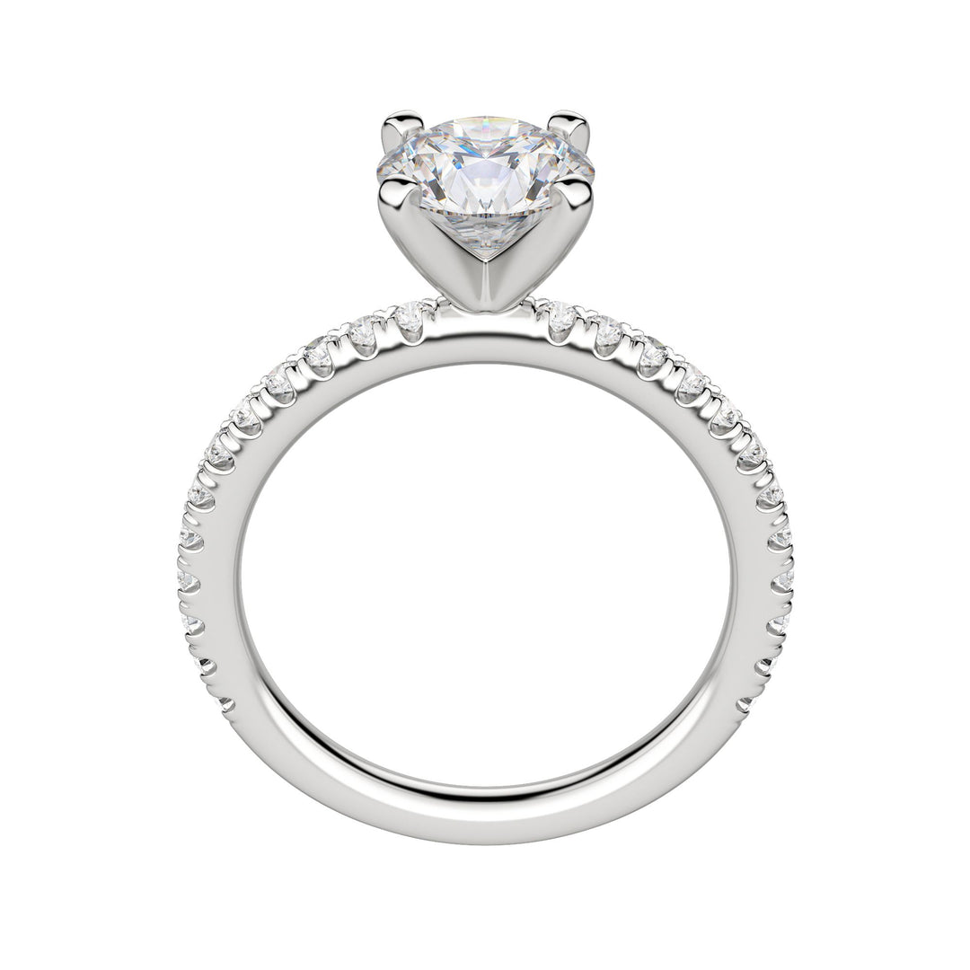 HOLM ACCENTED ROUND CUT MOISSANITE ENGAGEMENT RING