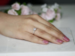 Load image into Gallery viewer, 1ct Round Cut 3-Stone Sterling Silver Engagement Ring image 2