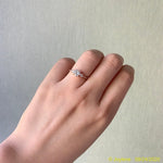 Load image into Gallery viewer, 1ct Round Cut 3-Stone Sterling Silver Engagement Ring image 8