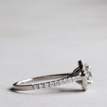 Load image into Gallery viewer, 1.5 carat Round Lab Diamond Halo Engagement Ring, Platinum Ring image 2