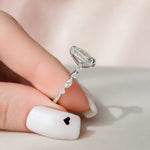 Load image into Gallery viewer, 2 CT Pear Cut Moissanite Engagement Ring, 14K Gold Ring, Promise ring, Solitaire Wedding Ring, Pear Classic Ring, Pear Cut Minimalist Ring image 5