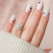 2 CT Pear Cut Moissanite Engagement Ring, 14K Gold Ring, Promise ring, Solitaire Wedding Ring, Pear Classic Ring, Pear Cut Minimalist Ring image 2