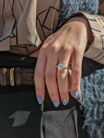 Load image into Gallery viewer, 3.20 Carat Round Brilliant Lab Grown Diamond Engagement Ring, 14K White Gold, With Side Tapered Diamonds image 6