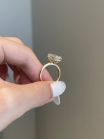 Load image into Gallery viewer, 4 Carat Emerald Cut Moissanite Hidden Halo Solitaire Engagement Ring image 5