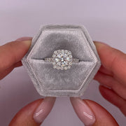 Round Cut 2 carat D Color VVS1 Clarity IGI Certified Lab Grown Diamond Halo Engagement Ring, Side Round Diamonds, 14k Gold image 6