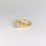 Load image into Gallery viewer, Art Deco Marquise Moissanite Engagement Ring: 14k Yellow Gold Bezel image 2