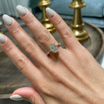 Load image into Gallery viewer, 3.5ct Oval Moissanite Ring: 10kt Solid Gold Anniversary Ring image 2
