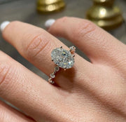 3.5ct Oval Moissanite Ring: 10kt Solid Gold Anniversary Ring image 1