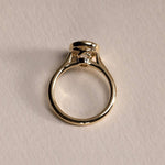 Load image into Gallery viewer, Minimalist 2.5 CT Round Cut Bezel Set Ring, Brilliant Round Cut Solitaire, 14k Solid Yellow Gold, Statement Ring, Gift For Bride, In Fashion image 2