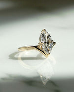Load image into Gallery viewer, 1.80 Ct Marquise Cut Moissanite Engagement Ring, Wedding Ring, Marquise Cut Ring, Elongated Marquise, Solitaire Luxury Ring for Her image 4
