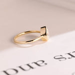 Load image into Gallery viewer, Solid Gold Pear Moissanite Engagement Ring with Bezel, Dainty Ring, RS-233 image 10