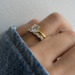 Load image into Gallery viewer, Round Solitaire Ring, Wedding Ring, Engagement Ring, Anniversary Ring, Diamond Ring, Cubic Zirconia Ring, Statement Ring, Gift for Wife image 5