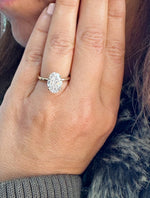 Load image into Gallery viewer, Oval Shape Moissanite Engagement Ring Solitaire Four Prong Set Bridal Wedding Ring For Her Minimalist Design 14k Solid Yellow Gold 3.00ct image 8