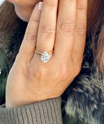 Load image into Gallery viewer, Oval Shape Moissanite Engagement Ring Solitaire Four Prong Set Bridal Wedding Ring For Her Minimalist Design 14k Solid Yellow Gold 3.00ct image 10