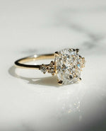 Load image into Gallery viewer, 3.02 Ct Cushion Cut Moissanite Engagement Ring, Cushion Cut Ring, Elongated Cushion, Cushion Cut Ring for Her image 3